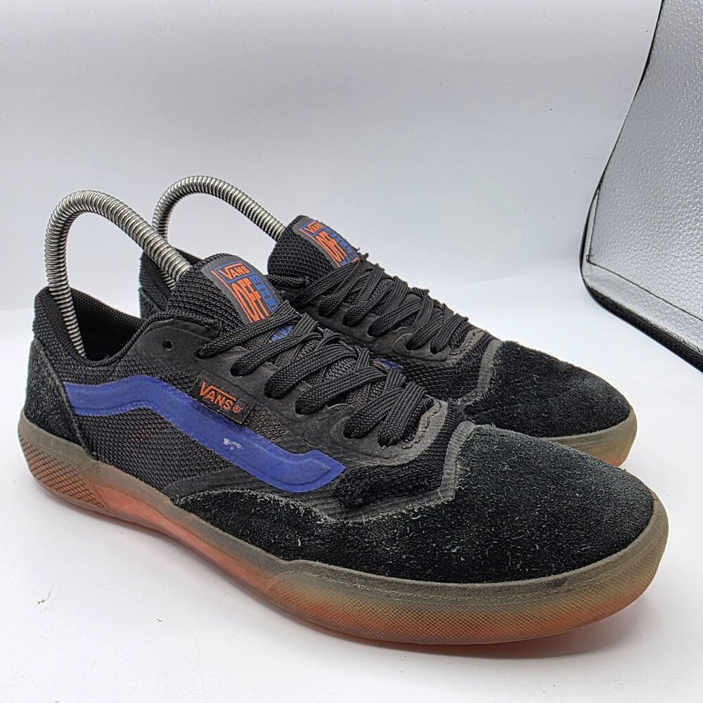 Vans Ave Pro Mens Size 6 Black Orange Athletic Shoes Skateboarding Casual Walk